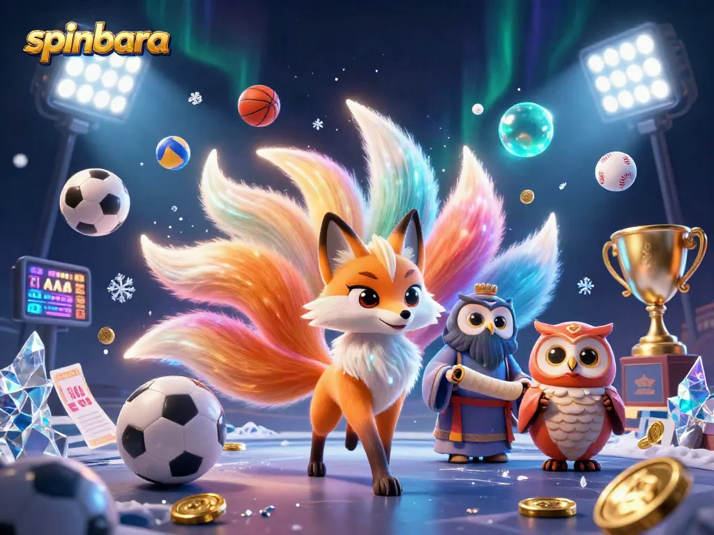 Experience thrilling gameplay at Spinbara with vibrant sports elements and mystical characters.