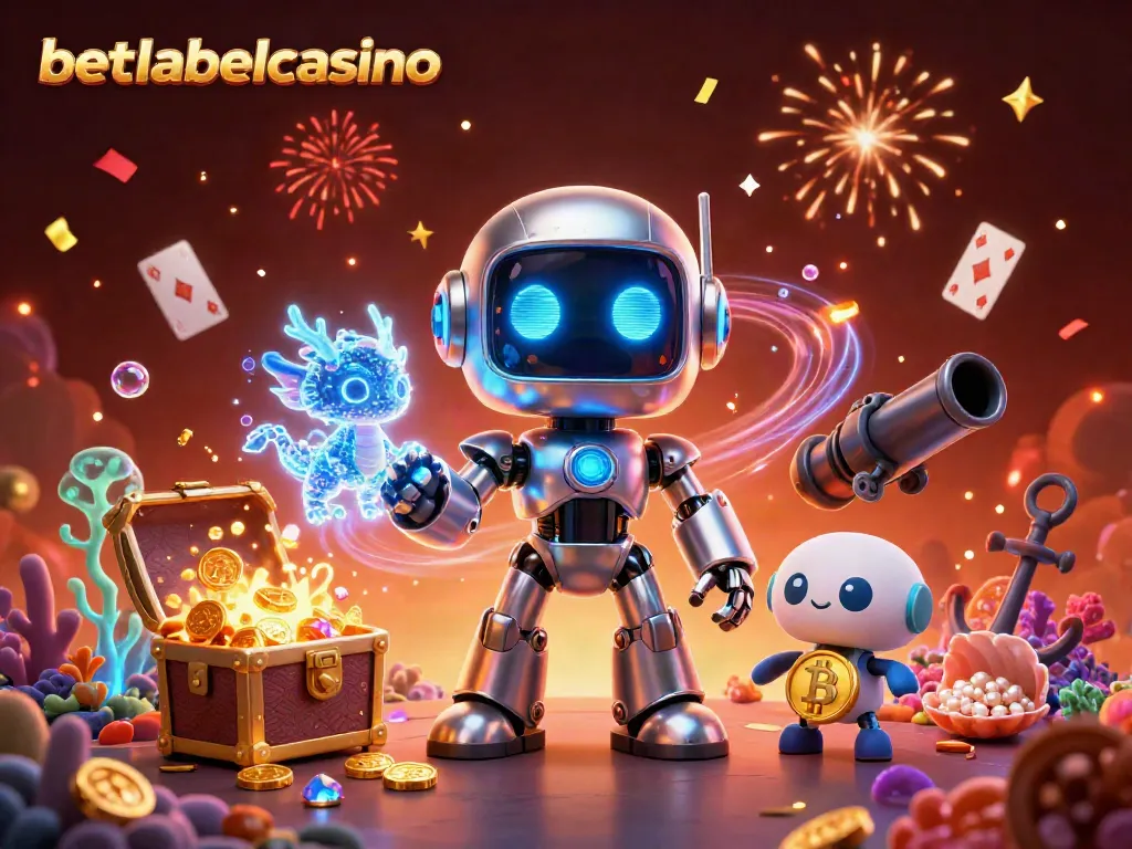 Experience the thrill of gaming at betlabelcasino with a vibrant casino adventure illustration.